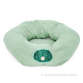 Pass pliable roulant du sac de couchage confortable tunnel de chat